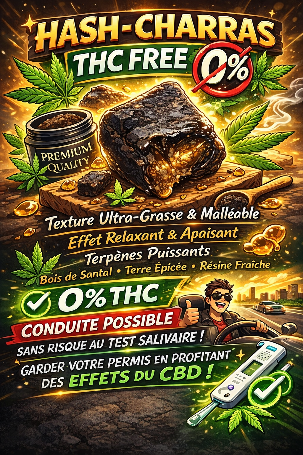 👉Édition N°2: Extraction Handmade - Charras – 0% THC | Résine Premium